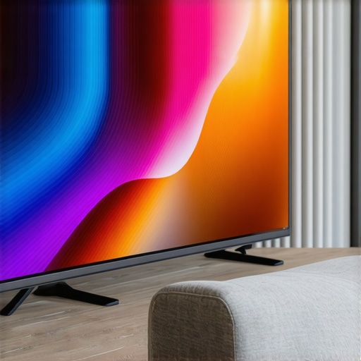 Close-up of a sleek OLED TV displaying vibrant HDR content