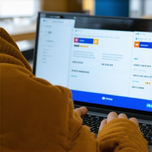 Person comparing TV prices on a laptop during Black Friday