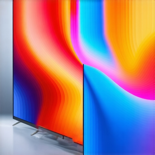 Close-up view of a 4K TV screen showcasing vibrant colors and smooth motion during fast action scenes.