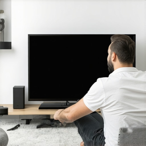 Professional OLED TV Calibration Technician calibrating an OLED TV using professional tools to optimize picture quality