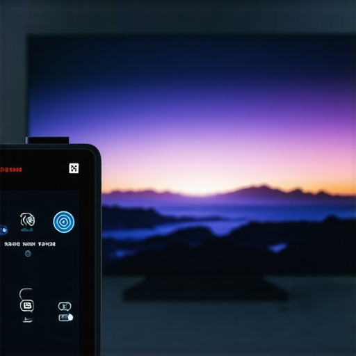 Person calibrating OLED TV using color sensor