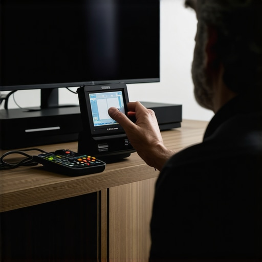 Maintaining Your OLED TV for Longevity Technician calibrating OLED TV using professional tools for optimal performance.