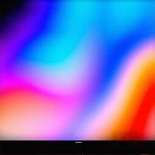 Close-up shot of a large 98-inch 4K television screen showing vivid HDR content in a dimly lit room.