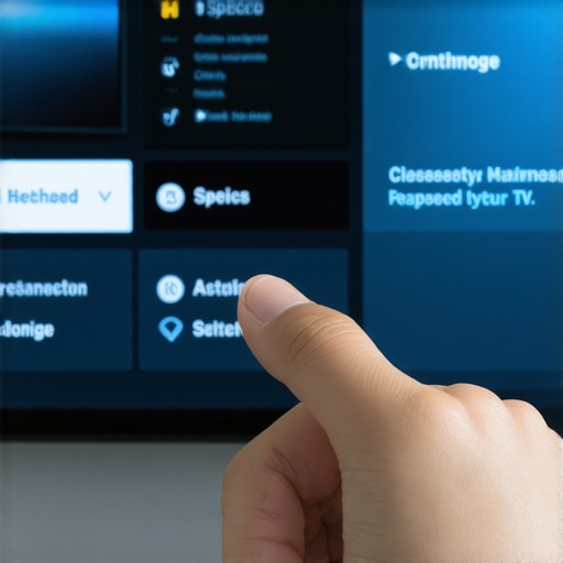 Analyzing TV specs for smart shopping Person comparing 4K TV specifications on a tablet before purchase.